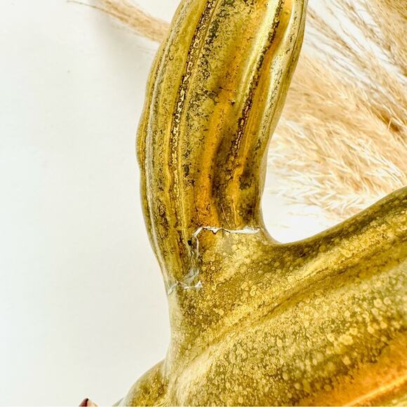 ANTHROPOLOGIE Textured Brass Gold Ceramic Saguaro Cactus Figurine Accent Decor - Picture 6 of 14